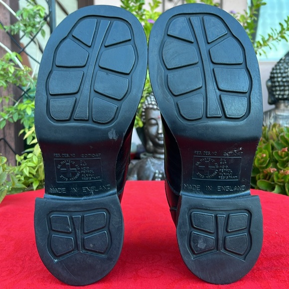 🏴󠁧󠁢󠁥󠁮󠁧󠁿 Vintage Dr. Martens MIE MONO BLACK Chunky Block Heel Loafers UK 5 - Picture 8 of 17